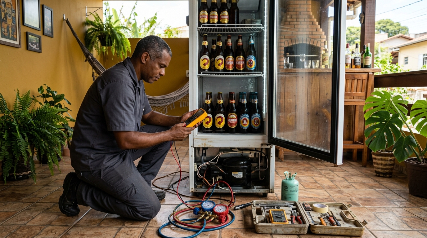 Manutenção da placa eletrônica de cervejeira em Divinópolis‑MG